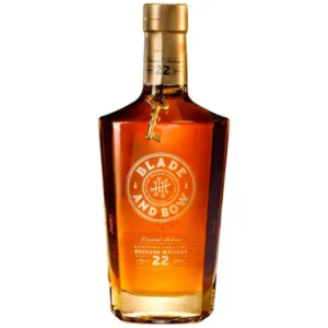 Blade and Bow 22 Year Old Limited Release collectible bourbon whiskey bottle. honey whiskey​
