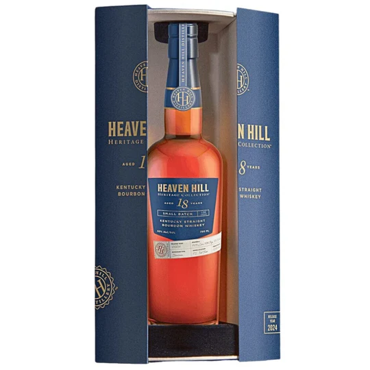 Heaven Hill Heritage Collection 18 Year Old 2024 Release collectible bourbon whiskey bottle. whiskey cocktail recipes