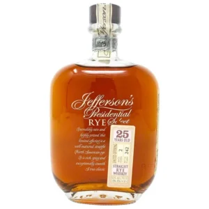 Jefferson’s Presidential Select 25 Year Old collectible rye whiskey bottle tennessee whiskey chords.