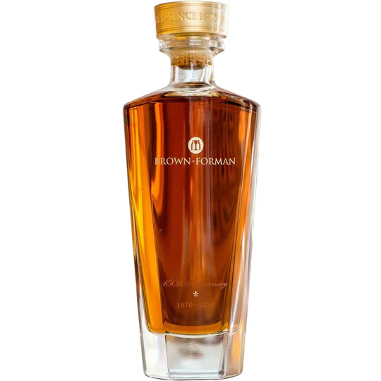 Old Forester Brown-Forman 150 Decanter collectible bourbon whiskey bottle. whiskey cake menu
