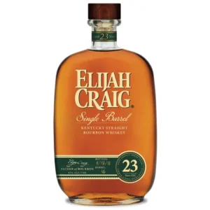 Elijah Craig 23 Year Old Single Barrel collectible bourbon whiskey bottle. cinnamon whiskey​