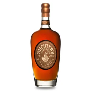 Michter’s 25 Year 1973 collectible Kentucky straight bourbon whiskey bottle. maker's mark whiskey​