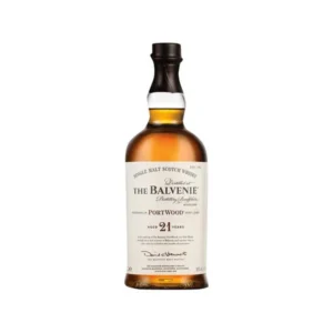 Balvenie 21 Year PortWood single malt Scotch whisky bottle. irish whiskey cocktails​