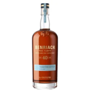 Benriach 40 Year collectible single malt Scotch whisky bottle. jack daniels honey whiskey​