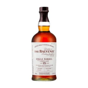 The Balvenie Aged 15 Years Single Barrel Sherry Cask 750ml rare Speyside single malt Scotch whisky bottle. crimson whiskey bar​