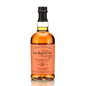The Balvenie Madeira Cask 15 Year Old Speyside single malt Scotch whisky bottle finished in Madeira wine casks. whistle pig whiskey​