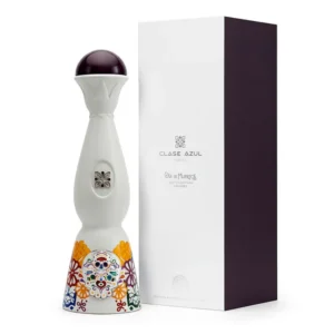 good bourbon brands​ Clase Azul Día de los Muertos Colores collectible handcrafted tequila bottle.