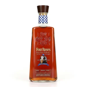 Four Roses Secretariat Triple Crown Single Barrel Barrel Strength Bourbon collectible bottle. green river bourbon​