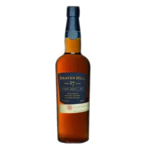 Heaven Hill Barrel Proof Bourbon 27 Year Old collectible bourbon bottle. angels envy bourbon