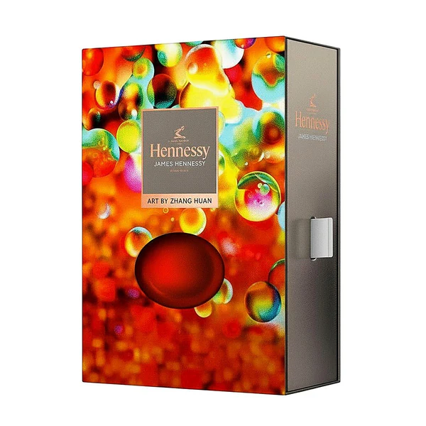 Hennessy James Hennessy XO Chinese New Year Zhang Huan collectible cognac bottle. chicken cock bourbon