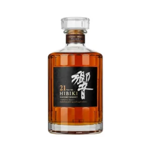 Hibiki 21 Year Old premium Japanese whisky bottle aged 21 years. best bourbon 2025