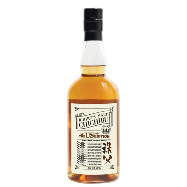 Ichiro's Malt Chichibu The US Edition 2020 premium Japanese whisky bottle. bourbons