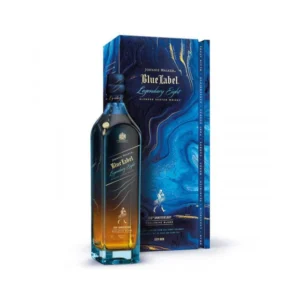Johnnie Walker Blue Label Legendary Eight premium blended Scotch whisky bottle. iles bourbon