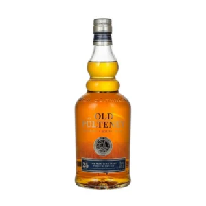 Old Pulteney 25 Year Old Single Malt Scotch Whisky premium aged whisky bottle. whiskey drink​