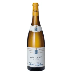 Olivier Leflaive Montrachet Grand Cru premium Chardonnay wine bottle. whiskey cake recipe