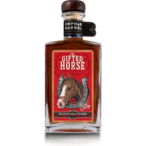Orphan Barrel Gifted Horses American Whiskey premium whiskey bottle. laws whiskey