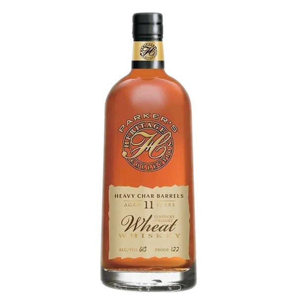 Parker’s Heritage Collection Edition 15 Heavy Char Barrels 11 Year Kentucky Straight Wheat Whiskey bottle. whisky whiskey whiskey